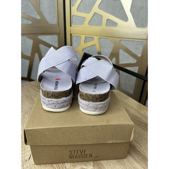 Steve Madden Light Purple Kids Platform Sandals - Picture 4 of 10